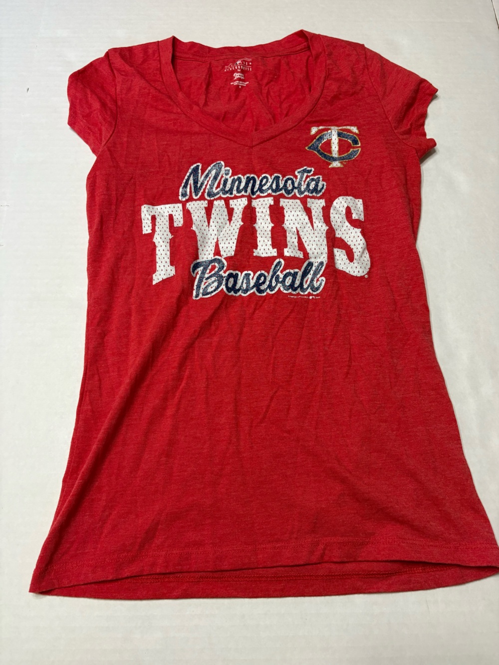 Minnesota Twins Women's Red Short Sleeve Tee
